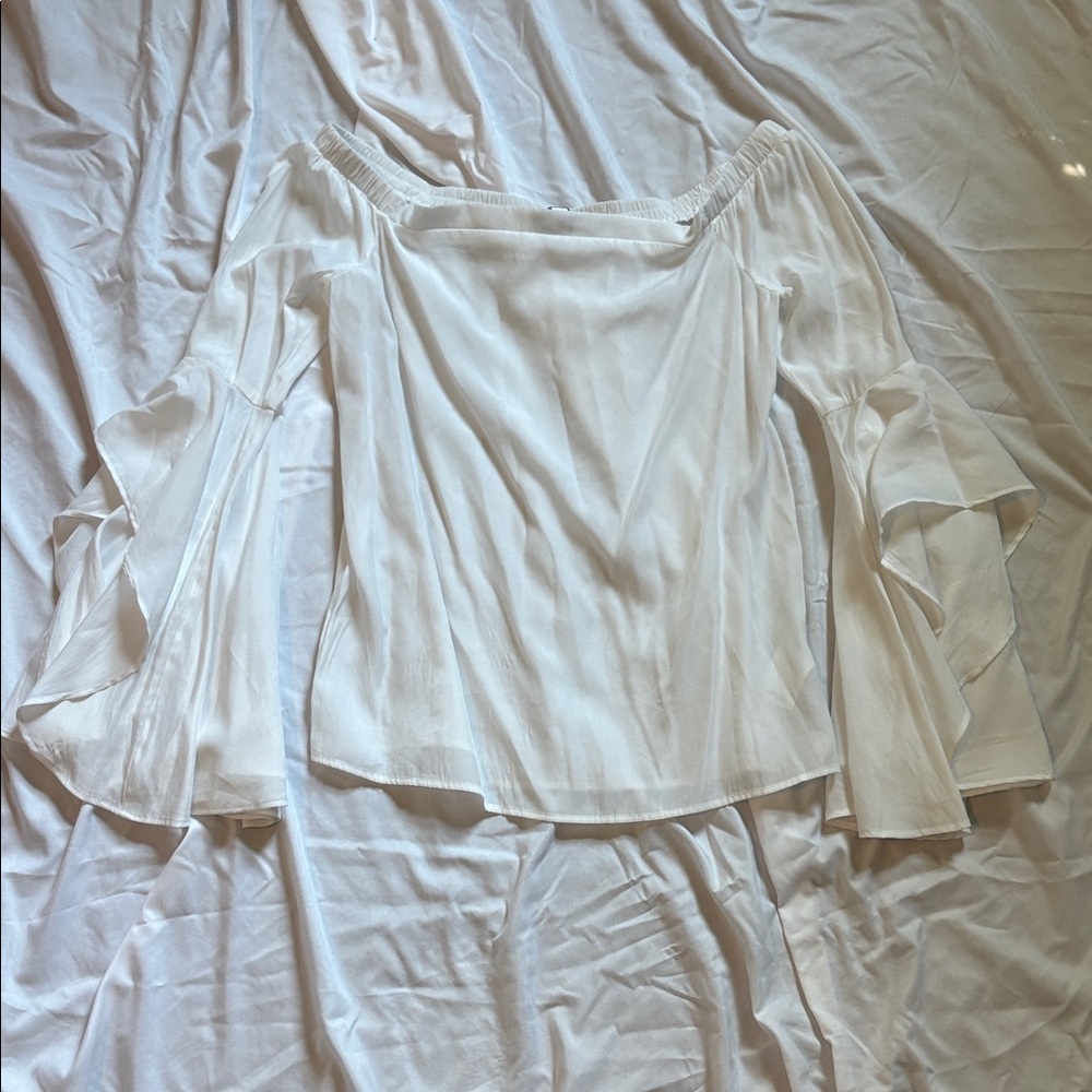 ✨New Listing✨ Express Elegant White Off-Shoulder Women's Top